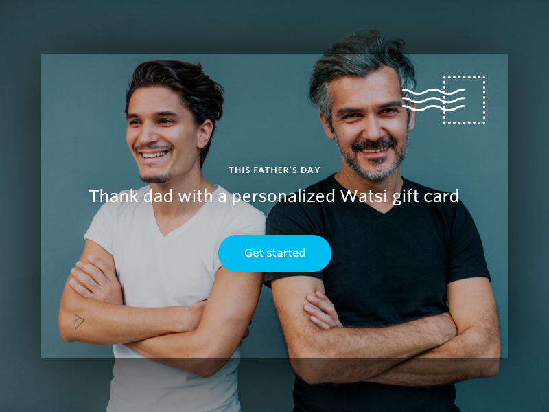 Father's Day Gift Cards gift card landing page fathers day postcard promotion