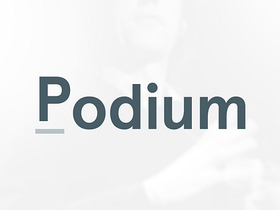 Podium identity logo wordmark