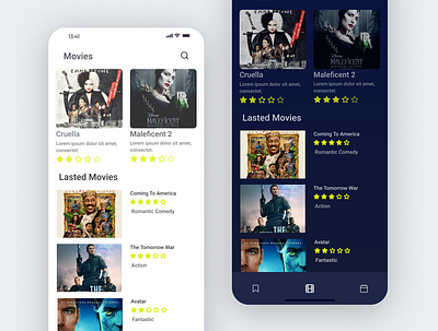 Movies App app design ui