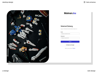 Mainan.ku Welcome Page UI Design branding design graphic design toys ui ux