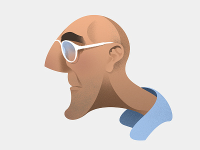 Another dude at the office character flat grain illustration texture vector