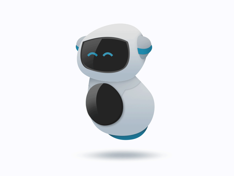 I.D.A. Animated motion robot vector