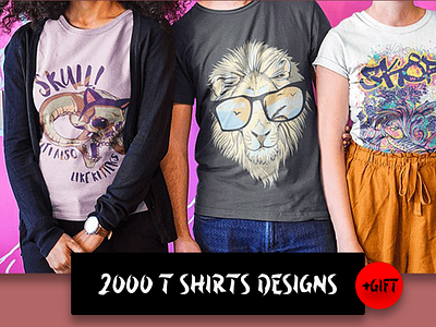 I will provide you 2000 t shirts designs editable without rights bundle font bundle template gifts tshirt art tshirt design tshirtdesign tshirts