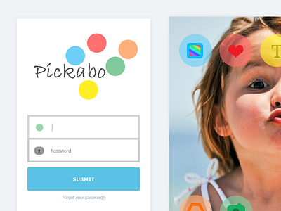 Pickabo app design mobile uiux