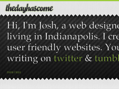 http://thedayhasco.me black business card hcard personal social tumblr twitter white