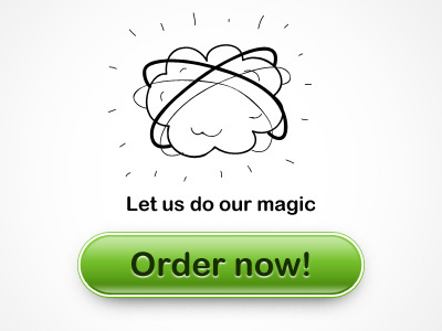 Order now button button hand drawn icon magic order now