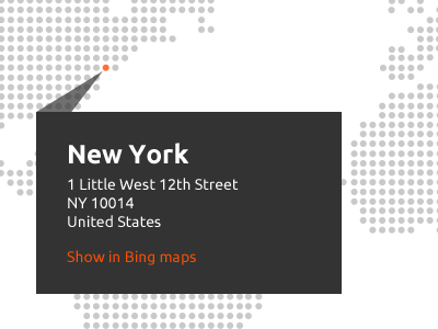 Simple office location awesome bing city clean design dot doted hint location map maps new york ny office pointer simple simplicity web