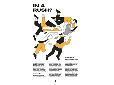 In a rush? design digitalart drawing editorial illustration goose goose chase graphic illustration magazine newspaper rush spot illustration