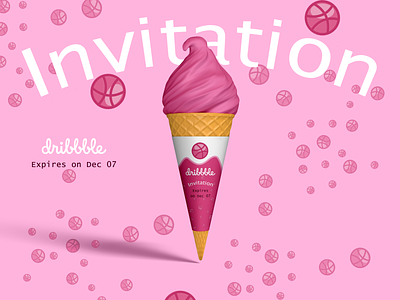 1 dribbble invitation animation branding dribbble dribbbleinvite giwaway graphic design icecream inspiration interface invitation invite invites mobiledesign pink player reklam ui ux webdesign work