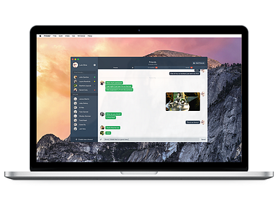 Chat App - Gather your friends and chat with them. app chat ipad iphone macbook mockup responsive yosemite