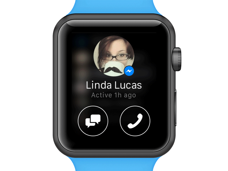 Facebook Messenger for Apple Watch - Friend List apple concept design facebook friends messenger mockup profile ui ux watch