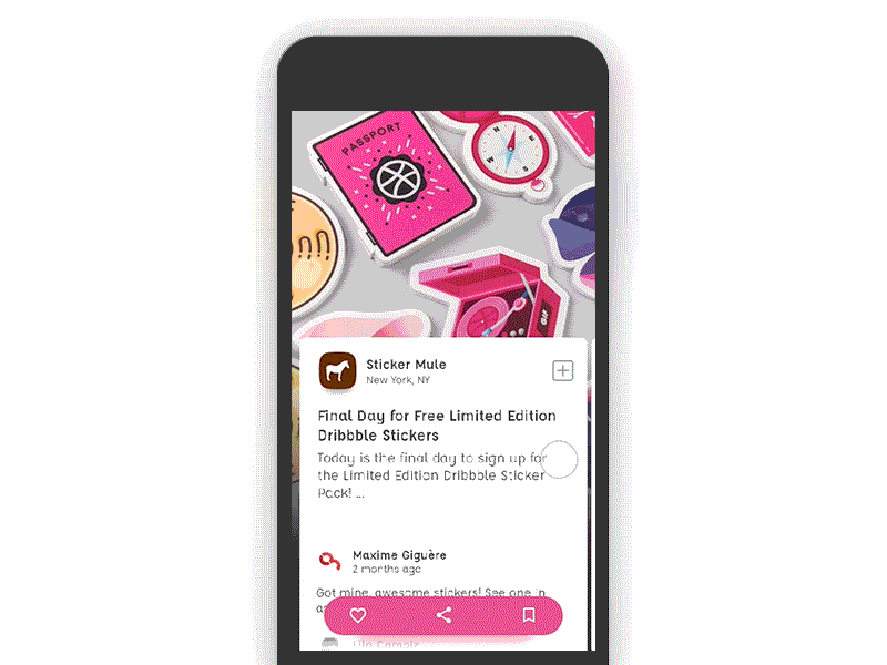 Dribbble Concept App - Principle Prototype