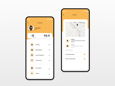 DailyUI #006. User Profile android app branding cab dailyui design graphic design illustration iphone logo mobile settings taxi uber ui user profile ux vector