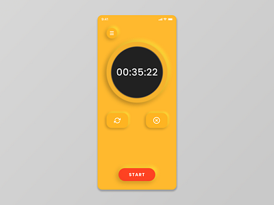 DailyUI #014. Countdown Timer 3d countdown timer dailyui dailyui14 mobile mobile timer neumorphism stopwatch timer ui ui ux design ux watches