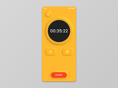 DailyUI #014. Countdown Timer 3d countdown timer dailyui dailyui14 mobile mobile timer neumorphism stopwatch timer ui ui ux design ux watches