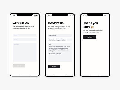 DailyUI #028. Contact Us