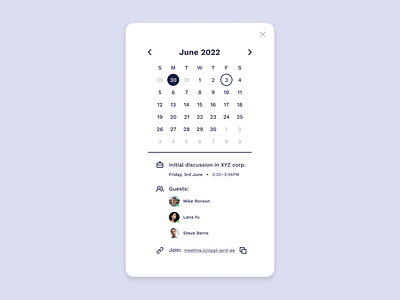 DailyUI #038. Calendar 038 38 app calendar clean design dailyui dailyui038 meet meeting minimal reminder schedule ui user interface ux