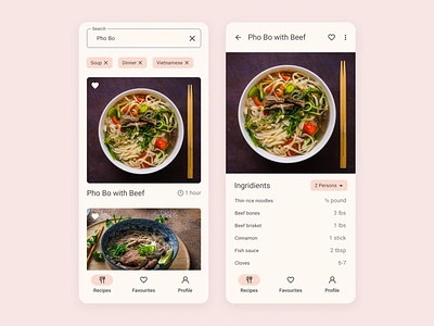 DailyUI #040. Recipe 040 app clean design cuisine daily ui 040 dailyui dailyui040 food material design material you mobile recipe ui ux