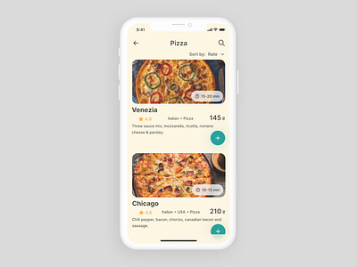 DailyUI #043. Food/Drink Menu 043 43 app clean design dailyui dailyui043 drink figma food fooddelivery material design material you menu mobile pizza ui ux