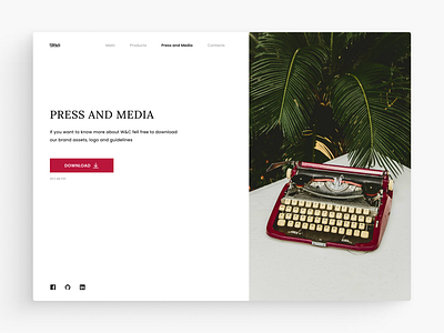 DailyUI #051. Press Page