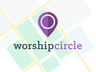 worship circle church icon location logo map