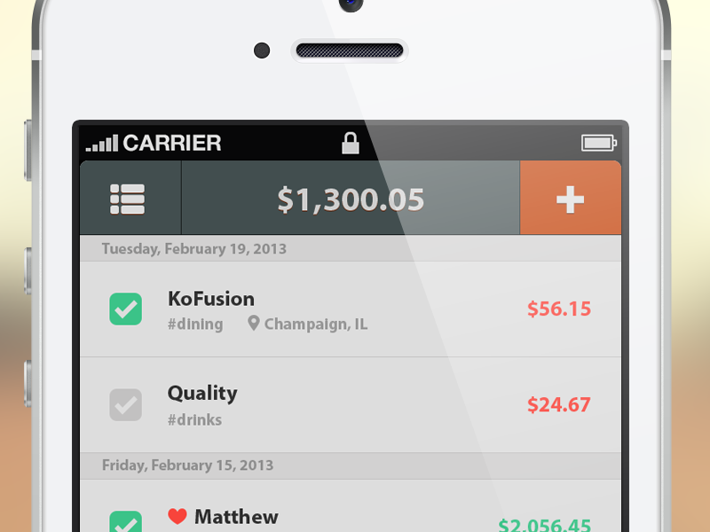 Finance Concept ui app ios mobile iphone