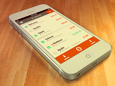 Finance Concept - Tilted Shot app iphone ui