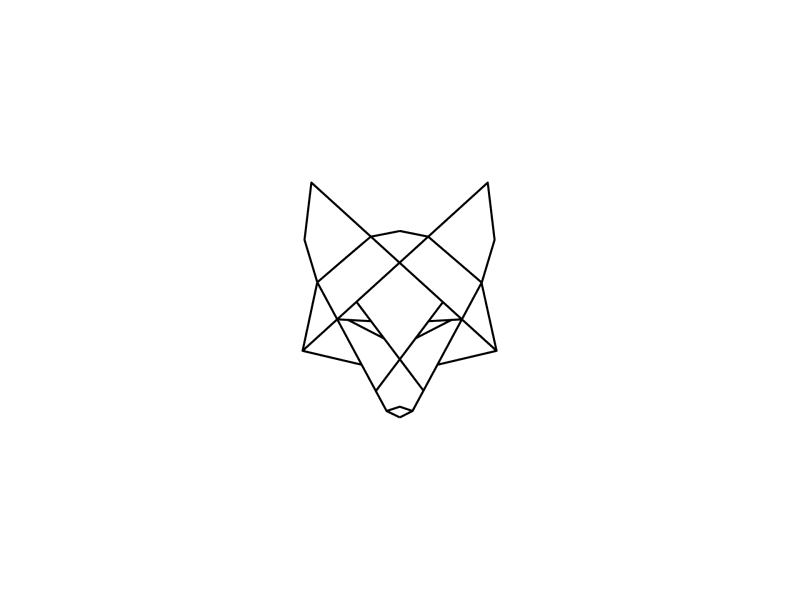 Paper Tattoo - Fox animal geometry low poly lowpoly minimal minimalist paper polygon spider tattoo