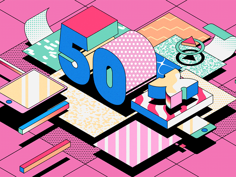 Fifty Fold 2fresh animation cel colorful isometric motion video