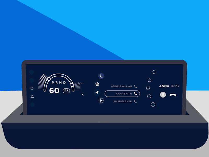 Dashboard Dolly c4d 2d 3d projection car animation gif redspace