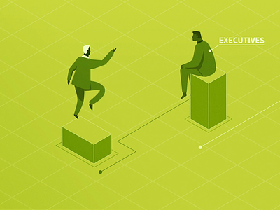 Industry Meetups aftereffects animation characters clean design flat green illustration isometric monochrome