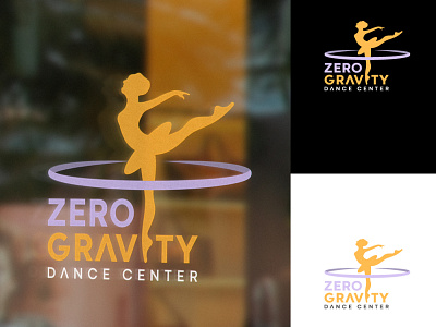 Zero Gravity Dance Center branding design illustration illustrator logo typography vector
