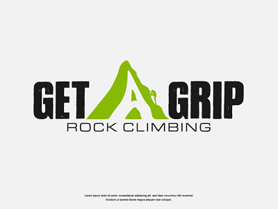 Get A Grip Rock Climbing branding design icon illustration illustrator logo typography ui ux vector
