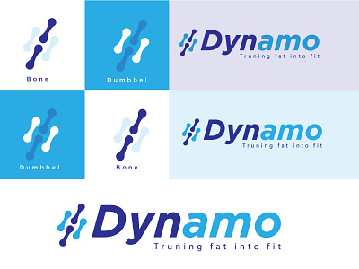 DYNAMO BRANDING DESIGN this logo bone + dumbbel combination brand brand identity branding branding design creative design designer logo logodesign logos logotype