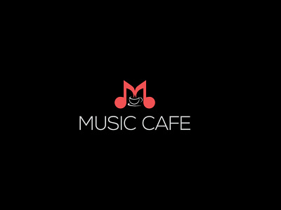 MUSIC CAFE 01 design flat illustration illustrator logo minimal vector