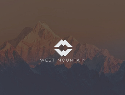 West Mountain 01 design flat illustration illustrator logo minimal vector