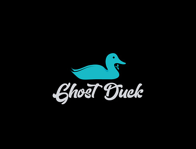 Ghost Duck design flat illustration illustrator logo minimal vector