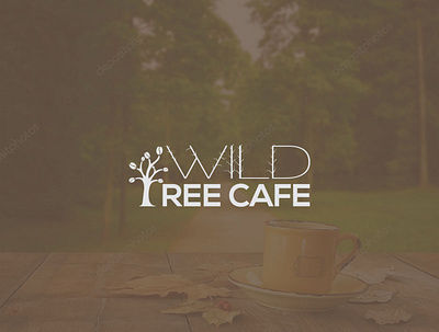 Wild Tree Cafe design flat illustration illustrator logo minimal vector