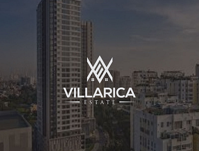 Villarica Estate design flat illustration illustrator logo minimal vector