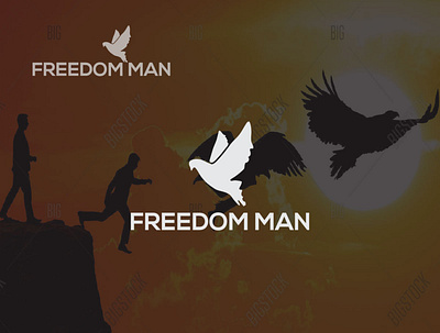 Freedom Man design flat illustration illustrator logo minimal vector