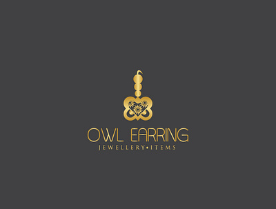 Owl Earring Logo Design design flat illustration illustrator logo minimal vector