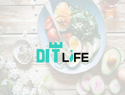 DIET LIFE design flat illustration illustrator logo minimal vector