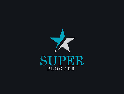 Super Blogger Logo Design design flat illustration illustrator logo minimal vector