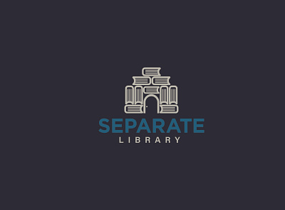 Separate Library Logo Design design flat illustration illustrator logo minimal vector