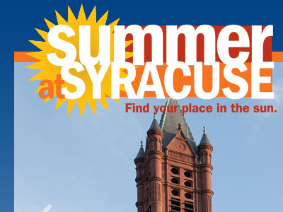 Summer at Syracuse University Homepage responsive design web design wordpress