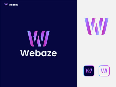 W letter logo / Webaze