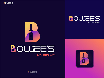 Boujee's Logo / Bar & Restaurant Logo / Letter B