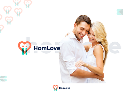 HomLove Logo Branding affection branding businesslogo connection creative creativedesigner creativelogo date dating design dribble flatlogo graphic design grkhan0905 heart logo love loving modernlogo portfolio