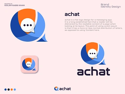 achat Logo Design / Letter A Logo a letter mark branding chat chatting company logo creative creative designer creative logo design flat logo graphic design letter a logo logo design message messenger minimalist logo modern logo professional logo tech