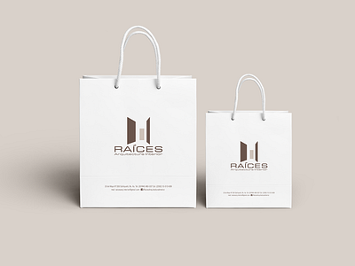 Bolsas para local de decoración branding design logo
